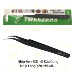 Nhíp Đen ESD 15 Mũi Cong