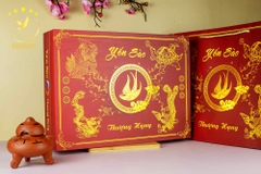 Bộ Hộp Quà Giấy Ép Kim Tứ Linh 100G