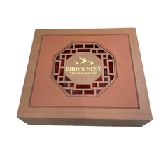 Bộ Hộp Quà Gỗ Da Nâu - Khay Đài Loan