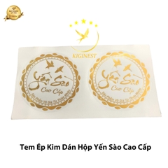 Tem Tròn Ép Kim 2 Chim Yến