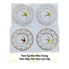 Tem Ép Kim Yến Sào Trống Đồng 1 Chim Yến Vàng