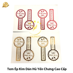 Tem Ép Kim Dán Nắp Hủ Yến Chưng