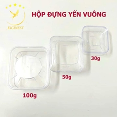 Hộp Vuông Đựng Yến Tinh Chế 100g