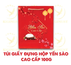 Túi Giấy Đỏ Hoa Đào 100G - 23x28x8cm