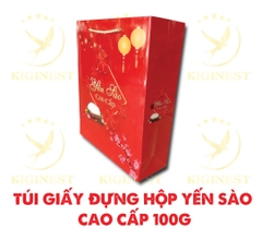 Túi Giấy Đỏ Hoa Đào 100G - 23x28x8cm