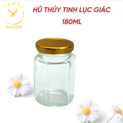 Hũ Thủy Tinh Lục Giác 180ml