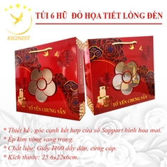 Túi Giấy Đựng 6 Hũ Yến Chưng Có Khay