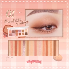 Phấn Mắt PINKFLASH 12 Ô Lâu Trôi Có Nhũ Ánh Kim Pink Dessert Pro Touch Eyeshadow Palette PF-E15