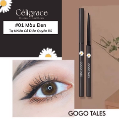 Chì Kẻ Mắt Gogo Tales Hoa Cúc Sắc Mảnh Lâu Trôi Waterproof Crayon Eyeliner 0.1g