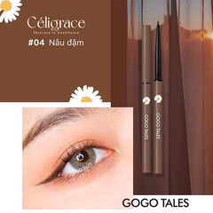 Chì Kẻ Mắt Gogo Tales Hoa Cúc Sắc Mảnh Lâu Trôi Waterproof Crayon Eyeliner 0.1g