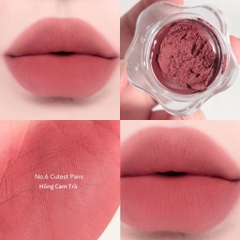 Son Kem Bùn Dearmay Kiêm Má Hồng Mờ Lì Thuần Chay Pure Falling Mood Lip Pot 6.5g