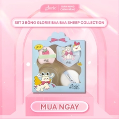 Set 3 Bông Glorie Baa Baa Sheep Collection Skin-Fit Powder Puffs (Kèm Hộp Đựng)