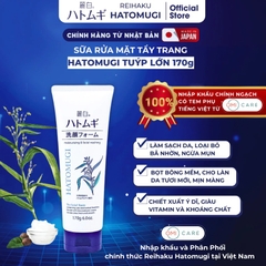 Sữa Rửa Mặt Hatomugi Tẩy Trang & Hỗ Trợ Dưỡng Sáng Da Nhật Bản Cleansing & Facial Washing 170g