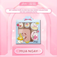 Set 4 Bông Phấn Glorie Baa Baa Sheep Collection Pat-Pat Cushion Puffs (Kèm Hộp Đựng)