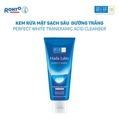 Kem Rửa Mặt Hada Labo Sạch Sâu, Dưỡng Sáng Da Perfect White Tranexamic Acid Cleanser 80g