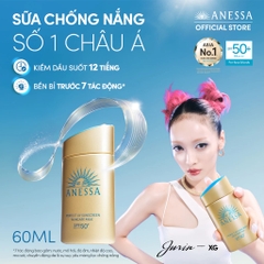 Kem Chống Nắng Anessa Dạng Sữa Chống Trôi - Kiềm Dầu Perfect UV Sunscreen Skincare Milk SPF50+/PA++++ (Chai Vàng)