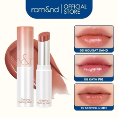 Son Dưỡng Dạng Thỏi Có Màu Thuần Chay Dưỡng Ẩm Mềm Môi ROMAND Glasting Melting Balm 3.5g