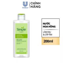 Nước Hoa Hồng Làm Dịu, Cân Bằng Độ Ẩm Simple Soothing Facial Toner 200ml