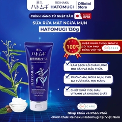 Sữa Rửa Mặt Hatomugi Ngừa Mụn, Dưỡng Ẩm Da Nhật Bản Acne Care & Facial Washing 130g