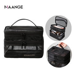 MAANGE - Túi Đựng Mỹ Phẩm Lưới Hai Ngăn 0313