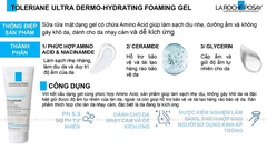 [CLESAL2401 - DATE 07/2024] Gel Rửa Mặt Làm Sạch Dịu Nhẹ, Dưỡng Ẩm Dành Cho Da Nhạy Cảm La Roche-Posay Toleriane Ultra Dermo-Hydrating Foaming Gel Amino Acid Cleanser 100ml