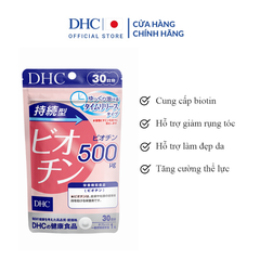 Viên Uống DHC Biotin Ngăn Rụng Tóc, Hỗ Trợ Tăng Cường Thể Lực Sustained Release (30 Viên/30 Ngày) - Dạng Túi