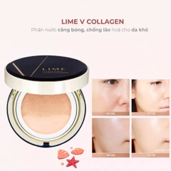 [DƯỠNG ẨM - XANH] Phấn Nước Lime Dưỡng Ẩm V Collagen Ample Cushion SPF50+ PA+++  20g