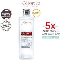Nước Tẩy Trang L'OREAL Làm Sạch Sâu Cho Da Dầu Revitalift Crystal Purifying Micellar Water (Nắp Xám)