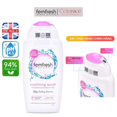 Dung Dịch Vệ Sinh Phụ Nữ Femfresh Cao Cấp Làm Dịu Da Soothing Wash 250ml (Hồng)
