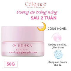 Kem Dưỡng Senka Sáng Da, Mờ Thâm Sạm Ban Đêm Aqua Bright Glow Gel Cream 50g
