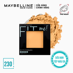 Phấn Phủ MAYBELLINE Dạng Nén Mịn Lì, Kiềm Dầu Hiệu Quả Fit Me Matte Poreless Powder 8.5g (Hộp Vuông)