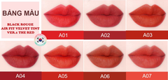 [MÀU A01 - MÀU A07] Son Kem Lì BLACK ROUGE Airfit Velvet Tint (Version 1) 4.5g