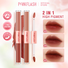 Son Kem Tint Lì PINKFLASH 2 Đầu Duo Lip Gloss PF-L13 1.3g*2
