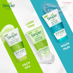 Sữa Rửa Mặt Simple Dưỡng Ẩm Cho Da Khỏe Và Mịn Màng Moisturising Facial Wash 150ml (Xanh Lá)