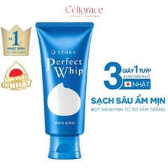 Sữa Rửa Mặt Senka Tạo Bọt Chiết Xuất Tơ Tằm Trắng Perfect Whip Facial Foam Wash
