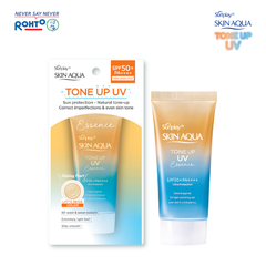 Tinh Chất Chống Nắng Sunplay SKIN AQUA Hiệu Chỉnh Sắc Da Tone Up UV Latte Beige Essence SPF50+ PA++++ 50g (Cam-Tuýp)