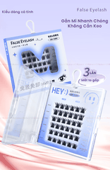 H-9078 - Mi Giả Từng Cụm HEY Tự Dính Không Dùng Keo, Phong Cách Cá Tính