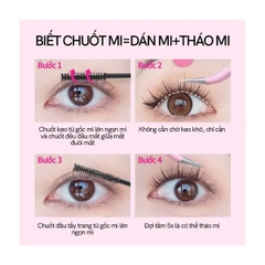 [Phiên Bản Mới] Mascara Keo Dán Mi 2 Đầu 4in1 Mlen Diary 8g - Màu Đen
