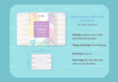 [COMBO2/4] Bông Tẩy Trang QIN PAI Hộp 120 Miếng Vuông