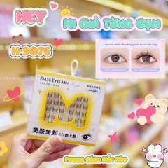 H-9076 - Mi Giả Từng Cụm HEY Tự Dính Không Dùng Keo, Phong Cách Mắt Mèo