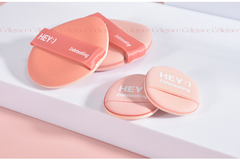 H-9067 - Hộp Set 4 Bông Phấn HEY Kèm Giỏ Đựng Xinh Xắn (Cam)