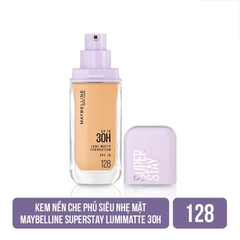 Kem Nền MAYBELLINE Bắt Sáng Che Phủ Hoàn Hảo, Bền Màu Lâu Trôi Super Stay 30H Lumi Matte Fondation SPF 16 35ml (Nắp Tím)