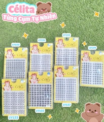 [TẶNG 10 NHẪN ĐỰNG KEO] [MI TRÊN - 10 HÀNG] Mi Giả CÉLITA Từng Cụm Tự Nhiên & Mềm Mại