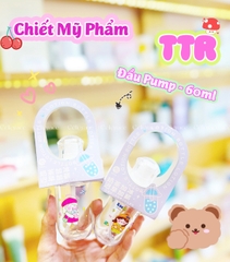 [1 CHAI] Chai Nhựa Chiết Mỹ Phẩm Tiện Lợi TTR Dạng Tròn - Đầu Pump
