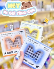 H-9076 - Mi Giả Từng Cụm HEY Tự Dính Không Dùng Keo, Phong Cách Mắt Mèo