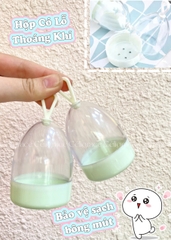 Hộp Đựng Bông Mút MALIAN Hình Quả Trứng Tiện Lợi