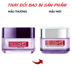 Kem Dưỡng Cấp Ẩm, Cải Thiện Nếp Nhăn LOREAL Revitalift Hyaluronic Acid Line Filling Water Cream 50ml