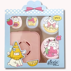 Set 4 Bông Phấn Glorie Baa Baa Sheep Collection Pat-Pat Cushion Puffs (Kèm Hộp Đựng)