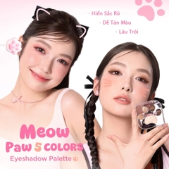 Bảng Phấn Mắt 5 Ô PINKFLASH Meow Paw Mịn Màng, Lâu Trôi 6g
