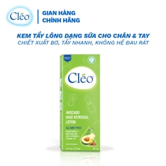 Lotion Tẩy Lông Cléo Dạng Sữa Cho Mọi Loại Da Avocado Hair Removal Lotion All Skin Types 90ml